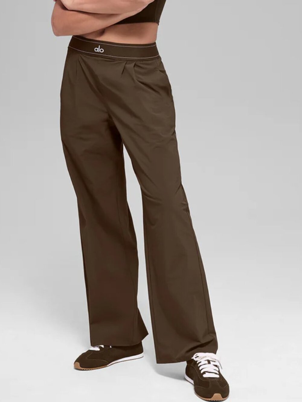 🍂 NWT ALO Yoga Suit Up Trouser Espresso 🤎 Fall Street Style Pants (Regular)
